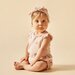 Wilson & Frenchy Peaches Organic Pointelle Ruffle Growsuit