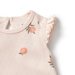 Wilson & Frenchy Peaches Organic Pointelle Ruffle Growsuit