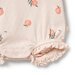 Wilson & Frenchy Peaches Organic Pointelle Ruffle Growsuit