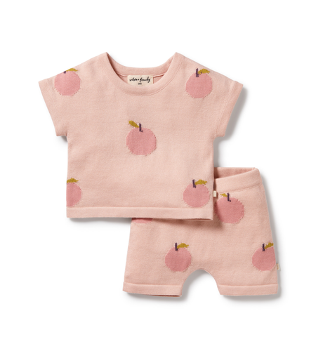 Wilson & Frenchy Just Peachy Organic Knitted Set