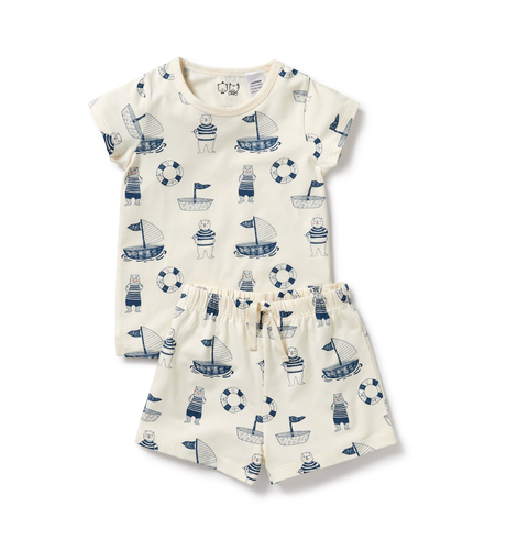 Wilson & Frenchy Nautical Bear Organic S/S Pyjamas