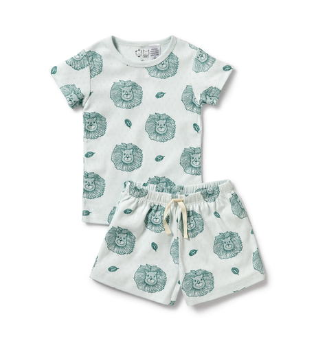 Wilson & Frenchy Little Lion Organic Pointelle S/S Pyjamas