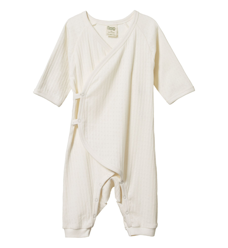 Nature Baby Kimono Stretch & Grow Pointelle - Natural