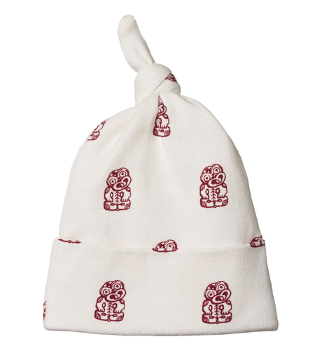 Nature Baby Cotton Knotted Beanie - Tiki Print