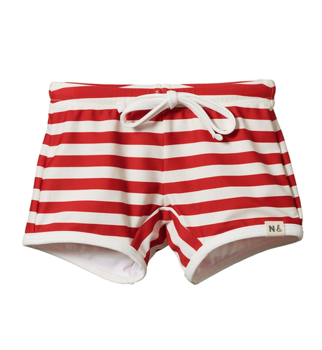 Nature Baby Splash Shorts - Red Sea Stripe