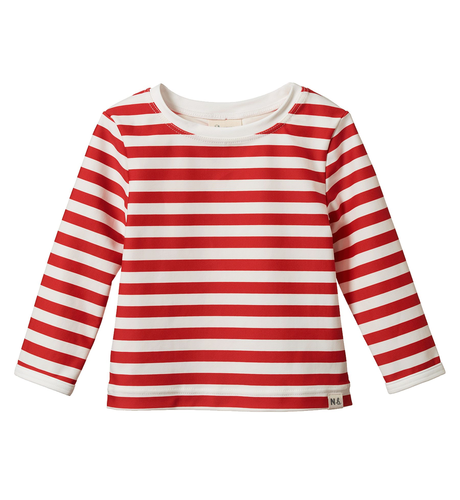 Nature Baby Splash Top - Red Sea Stripe