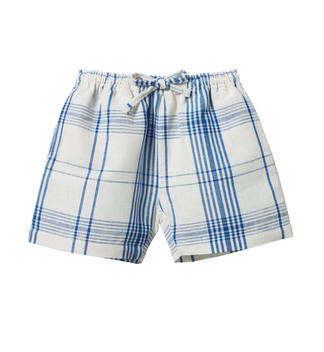 Nature Baby Rafferty Shorts Linen - Clyde Check