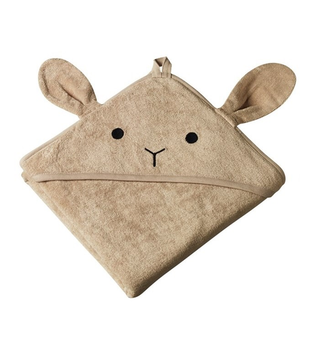 Nature Baby Bunny Hooded Towel - Nougat