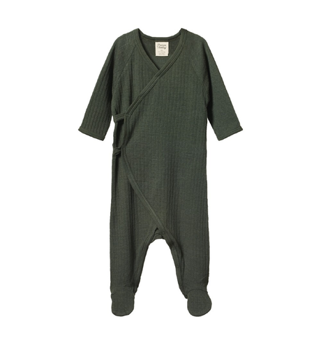 Nature Baby Kimono Stretch & Grow Pointelle - Thyme