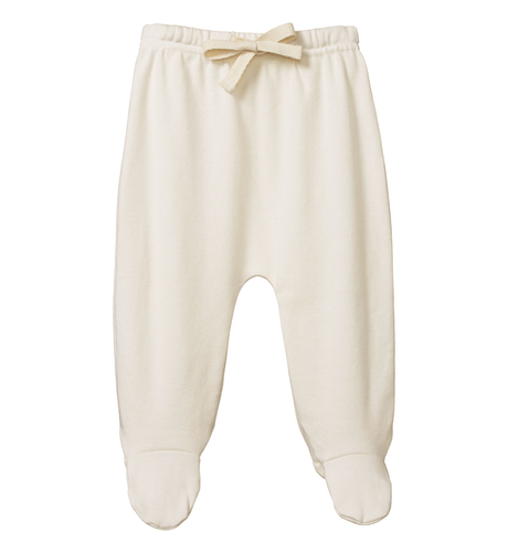 Nature Baby Footed Rompers - Natural