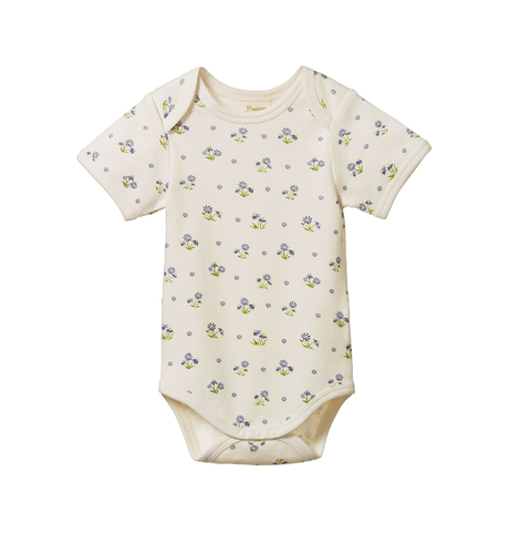 Nature Baby Short Sleeve Bodysuit - Daisy Daze Print