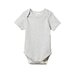 Nature Baby Short Sleeve Bodysuit - Grey Marl Stripe