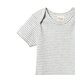 Nature Baby Short Sleeve Bodysuit - Grey Marl Stripe