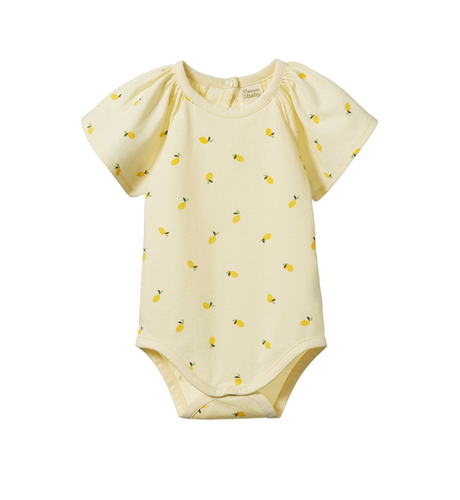 Nature Baby Faye Bodysuit - Little Lemon Cream Print