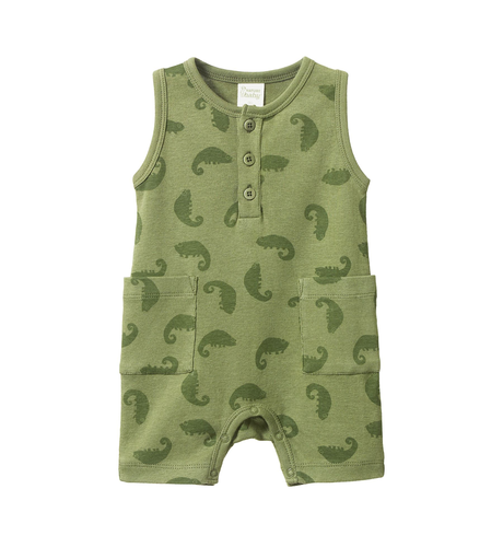 Nature Baby Camper Suit - Chameleon Print