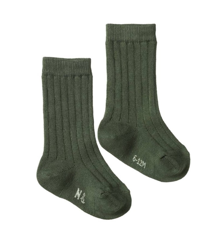 Nature Baby Organic Cotton Rib Socks - Thyme