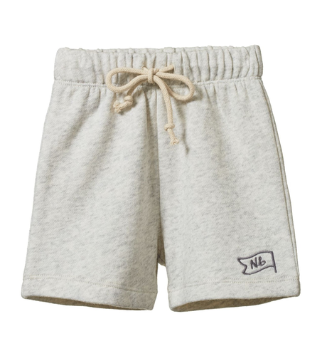 Nature Baby Jimmy Shorts Sweatshirt - Light Grey Marl