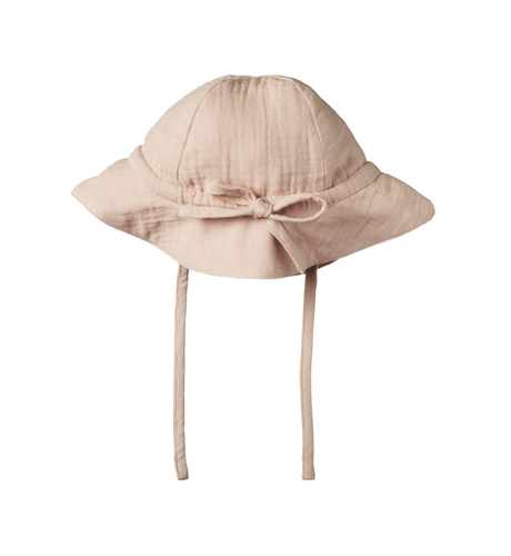 Nature Baby Crinkle Muslin Sunhat - Rose Dust Crinkle