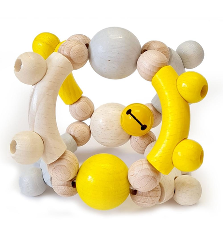 Hess-Spielzeug Rattle Motor Ball - Natural Yellow