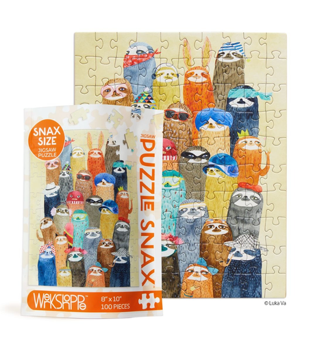 Sloth Party 100 Pc Puzzle Snax