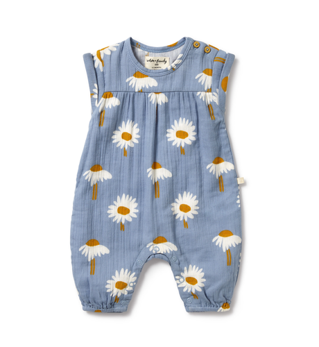 Wilson & Frenchy Daisy Floral Organic Crinkle Jumpsuit