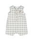 Bebe Chester Embroidered Check Romper