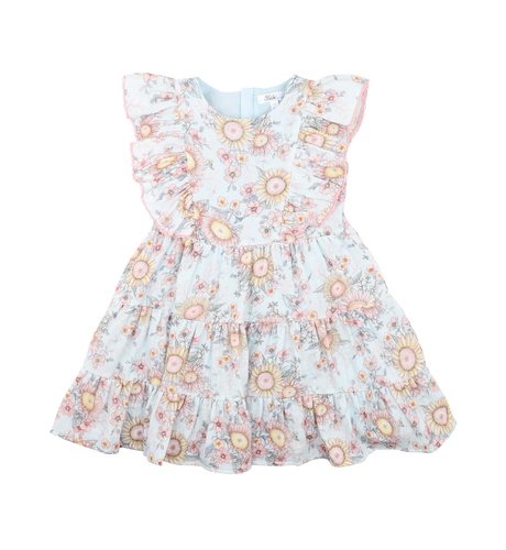 Bebe Abby Print Tiered Dress