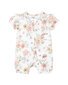 Bebe Lara Print S/S Zip Romper