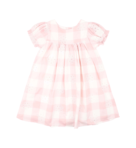 Bebe Lara Cutwork Check Dress