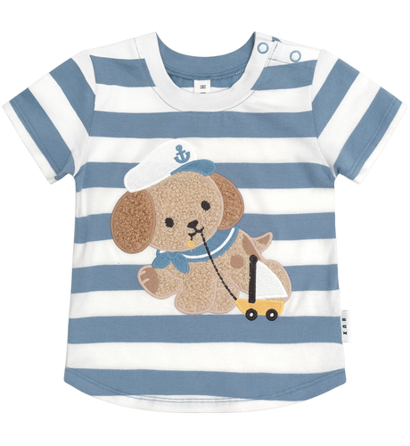 Huxbaby Sailor Pup Stripe Top