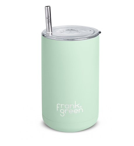 Frank Green 425ml Iced Coffee Cup with Straw - Mint Gelato