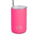 Frank Green 425ml Iced Coffee Cup with Straw - Neon Pink