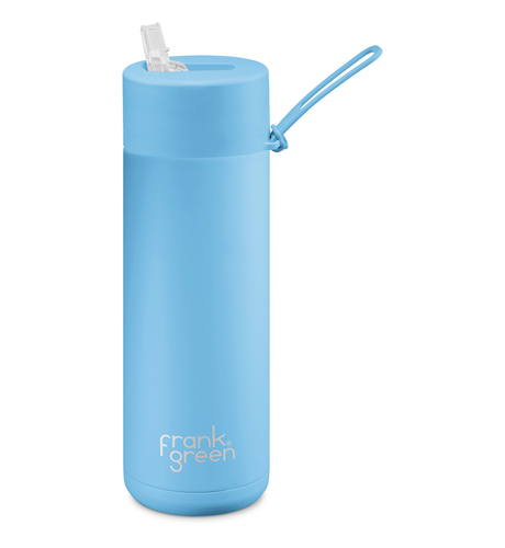 Frank Green 595ml (Straw) Bottle - Sky Blue