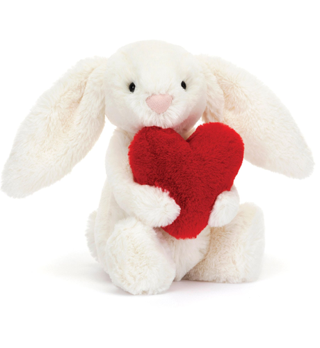 Jellycat Bashful Red Love Heart Bunny - Little