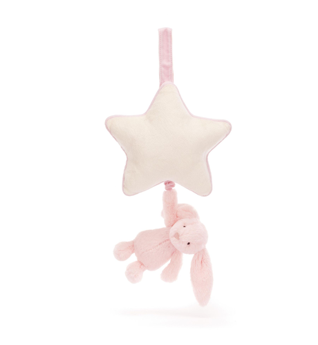 Jellycat Bashful Pink Bunny Musical Pull Toy