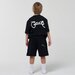 Crate Kids Basic Script Sweat Shorts - Black