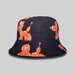 Crate Kids Balloon Dog Reversible Bucket Hat - Blk & Orange/Blk