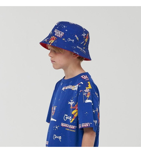 Crate Kids X Spaceman Reversible Bucket Hat - Blue/Red