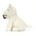 Jellycat Munro Dog Holding Rose