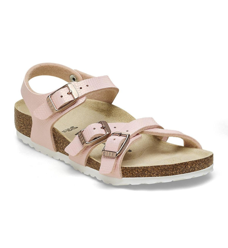 Birkenstock Kids Kumba Birko-Flor Shiny Lizard - Light Rose