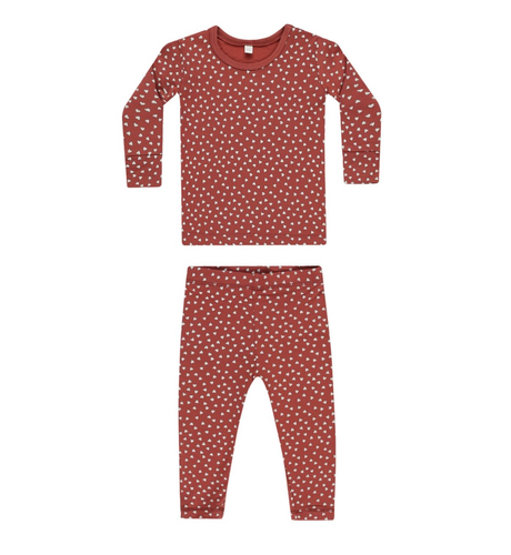 Quincy Mae Bamboo Pajama Set - Tiny Hearts