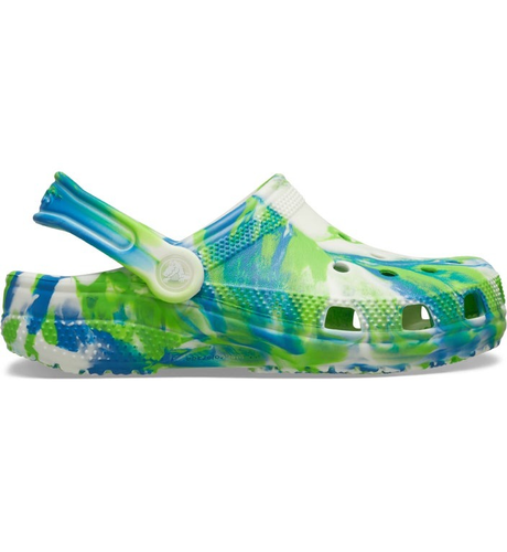 Crocs Toddlers Classic Glow Marbled Clogs - Prep Blue/Multi