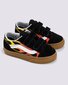 Vans Toddler Old Skool Velcro Flame - Black/Gum