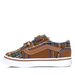 Vans Toddler Old Skool Velcro Plaid - Brown/Blue