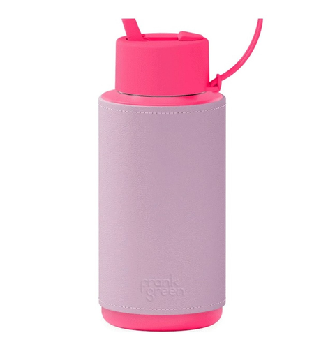 Frank Green 1000ml Bottle With Sleeve - Neon Pink/Lilac Haze