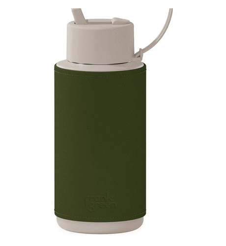 Frank Green 1000ml Bottle With Sleeve - Moon Dust/Khaki