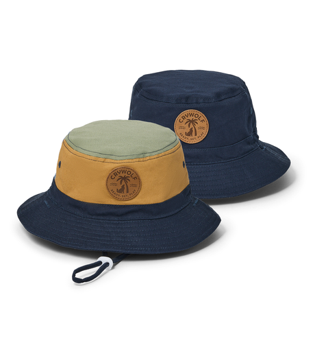 Crywolf Reversible Bucket Hat - Indigo Colourblock