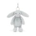 Jellycat Bashful Silver Bunny Bag Charm