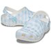 Crocs Kids Classic Gingham Clogs - White/Blue