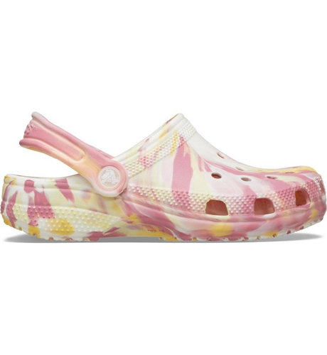 Crocs Kids Classic Glow Marbled Clogs - Daylily/Multi